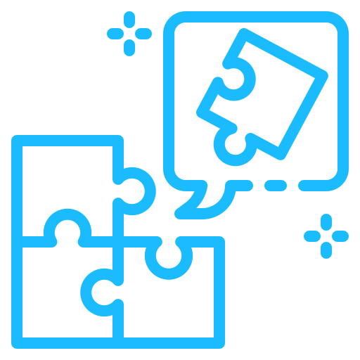 Piezas de rompecabezas que se conectan, representando la resolución de problemas y la colaboración.