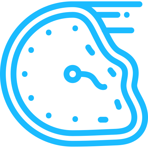 Reloj abstracto derritiéndose, simbolizando un aprendizaje de ritmo rápido.