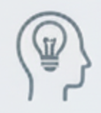 Cabeza con bombilla, concepto de idea