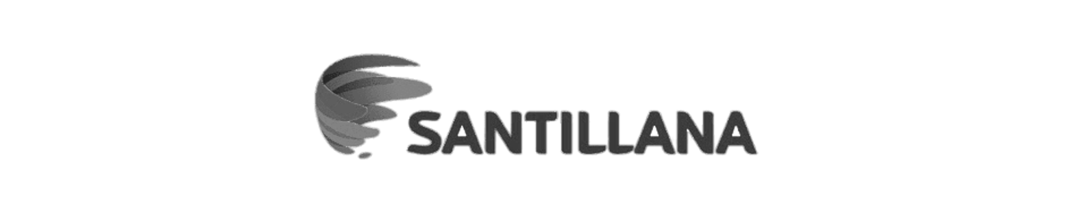 Logotipo de Santillana con diseño abstracto